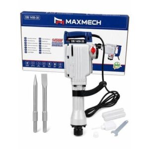 Maxmech DB850-45 demolition breaker, a heavy-duty power tool designed for breaking concrete and brick. 1 (1) Maxmech DB850-45 Demolition Breaker