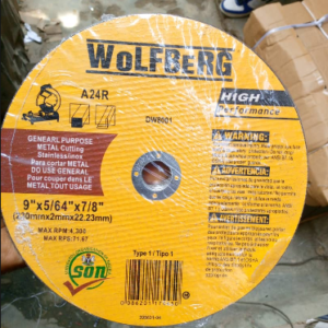 Wolfberg A24R 9-Inch Metal & Stainless Steel Cutting Disc