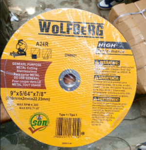 Wolfberg A24R 9-Inch Metal & Stainless Steel Cutting Disc
