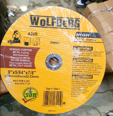 Wolfberg A24R 9-Inch Metal & Stainless Steel Cutting Disc