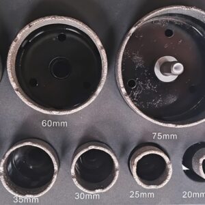 8-Piece Vacuum-Brazed Diamond Core Drill Bit Set