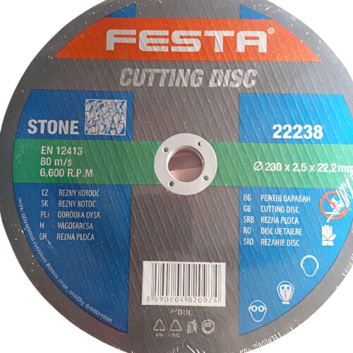 FESTA Stone Cutting Disc – 230 × 2.5 × 22.2mm