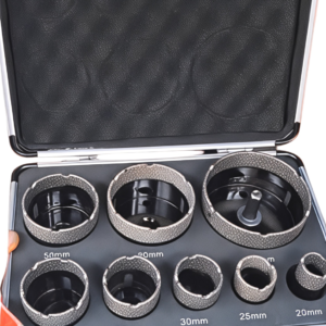 8-Piece Vacuum-Brazed Diamond Core Drill Bit Set