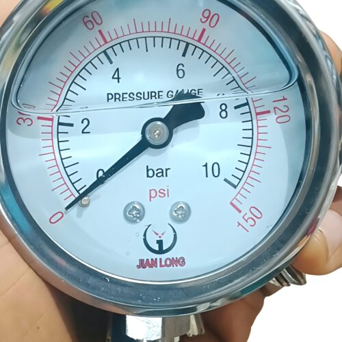 63mm Pressure Gauge – 0–10 Bar/PSI, 1/4" BSP