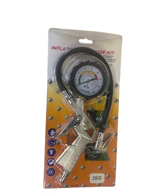 PJCASOO Tyre Inflator & Pressure Gauge Kit – 0–16 BAR / 0–220 PSI