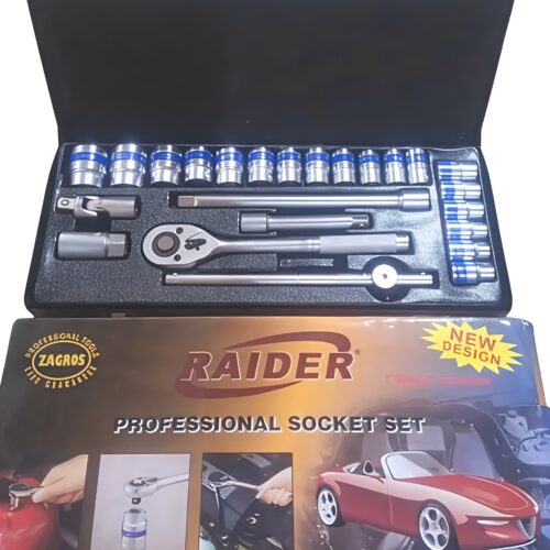 RAIDER Professional 24-Piece 1/2-Inch Drive Socket Set RAIDER Professional 24-Piece 1/2-Inch Drive Socket Set