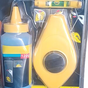 15M / 50FT Chalk Line Reel & Level Set with Blue Chalk