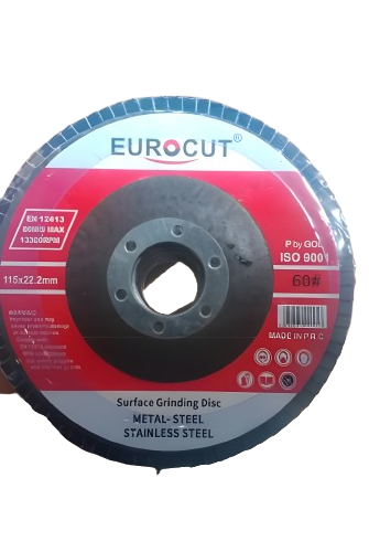 EUROCUT 115mm 60-Grit Flap Disc – Pack of 10 EUROCUT 115mm 60-Grit Flap Disc – Pack of 10