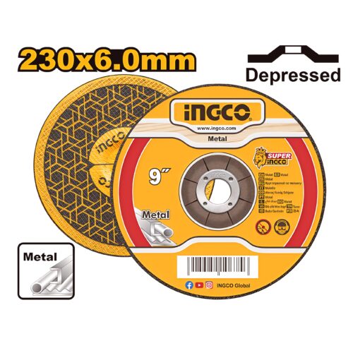 INGCO Abrasive Metal Cutting Disc 230 × 2.0 × 22.2mm (9")