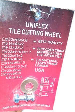 Uniflex Tungsten Carbide Tile Cutting Wheel – Replacement