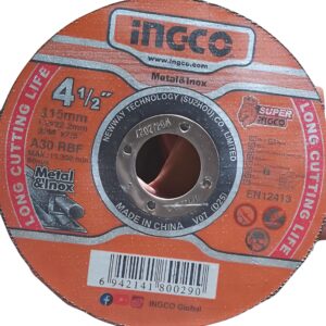 INGCO 115mm Metal & Inox Cutting Disc – 1.0mm