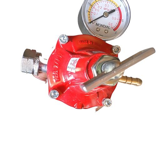 Adjustable High-Pressure LPG Gas Regulator with Pressure Gauge – Single Meter