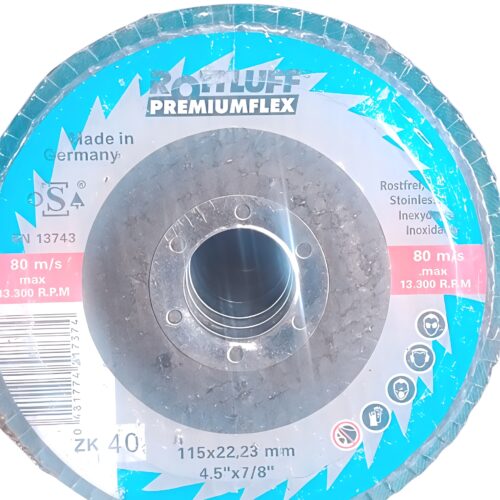 Rottluff Premiumflex ZK 40 Flap Disc – 115mm