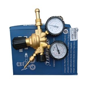 Temwell Brass Dual-Gauge Gas Pressure Regulator & Flow Meter Temwell Brass Dual-Gauge Gas Pressure Regulator & Flow Meter