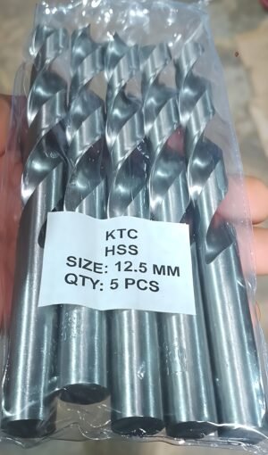 KTC 5-Piece 12.5mm HSS Twist Drill Bit Set – High-Speed Steel