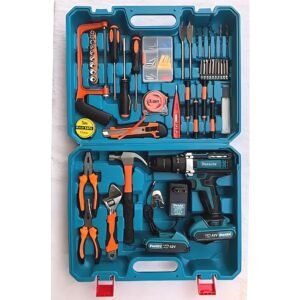 Makita 48V Cordless Impact Drill & 47-Piece Tool Set