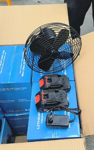 8-Inch Rechargeable Lithium Battery Table Fan – Portable Strong Wind