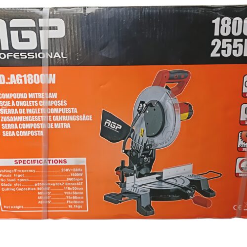 AGP Professional AG1800W Compound Miter Saw – 255mm