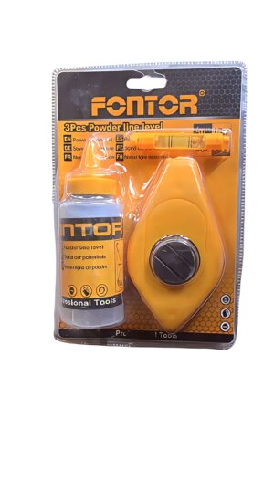 Fontor 3-Piece Chalk Line Level Set – Construction & Layout Tool