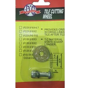 Replacement Tile Cutting Wheel – Tungsten Carbide Scoring Wheel with Bolt & Nut Replacement Tile Cutting Wheel – Tungsten Carbide Scoring Wheel with Bolt & Nut