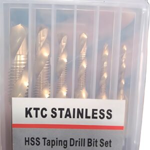 KTC 6-Piece HSS Combination Drill & Tap Bit Set – M3 to M10 KTC 6-Piece HSS Combination Drill & Tap Bit Set – M3 to M10