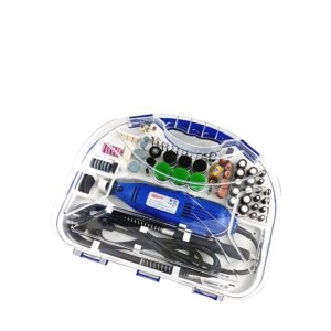 Electric Mini Rotary Tool & Die Grinder Set with Flexible Shaft and Accessories