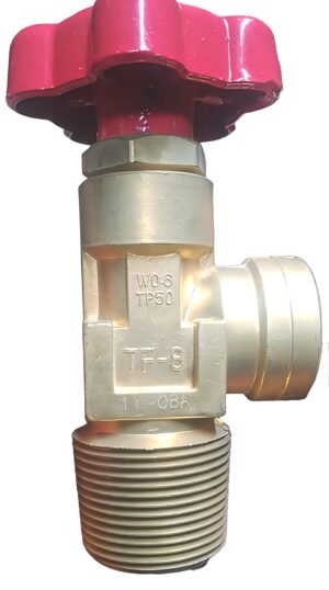 Brass Gas Cylinder Valve with Red Handwheel – TF-8