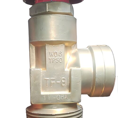 Brass Gas Cylinder Valve with Red Handwheel – TF-8 Brass Gas Cylinder Valve with Red Handwheel – TF-8