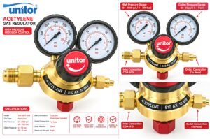 Unitor Acetylene Gas Regulator 510 AX 10 Bar – Industrial Pressure Regulator