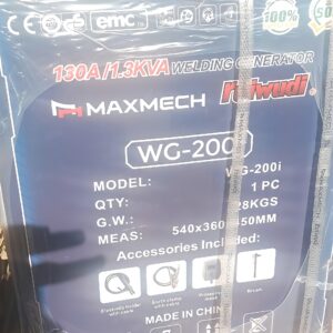 MAXMECH WG-200i 2-in-1 Petrol Inverter Welding Generator – 130A DC, 1.3kVA
