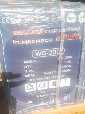 MAXMECH WG-200i 2-in-1 Petrol Inverter Welding Generator – 130A DC, 1.3kVA
