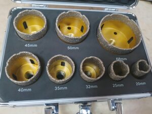 8-Piece Diamond Hole Saw Set – Vacuum-Brazed Diamond Core Drill Bits