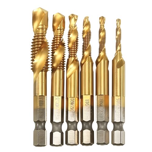 KTC 6-Piece HSS Combination Drill & Tap Bit Set – M3 to M10