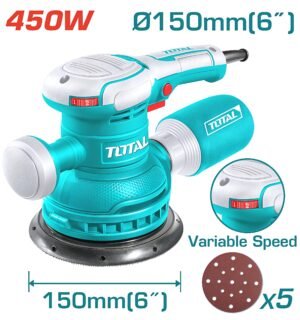 TOTAL 450W Variable Speed Rotary Sander – TF2061506