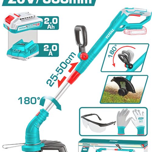 TOTAL TGTLI20301 20V Cordless Grass Trimmer – 300mm Cutting Diameter