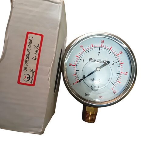 Jianlong Oil Pressure Gauge – 4-Inch Dial, 4 Bar, 1/2-Inch Connection