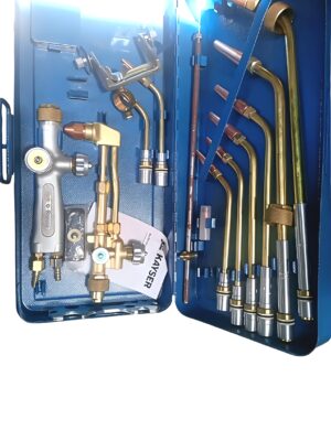 Kayser Combined Welding & Cutting Set – Oxy-Fuel Torch Kit with Blue Metal Carrying Case Kayser Combined Oxy-Fuel Welding and Cutting Torch Set – Complete Kit with Accessories